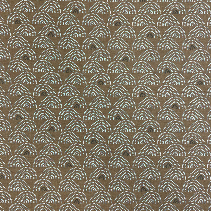 Printed Jersey PONTO Brown Sugar / Sepia
